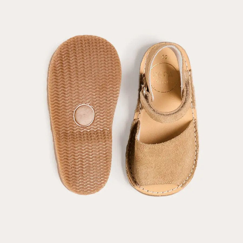 Open Toe Suede Sandals in Camel (21-30EU)