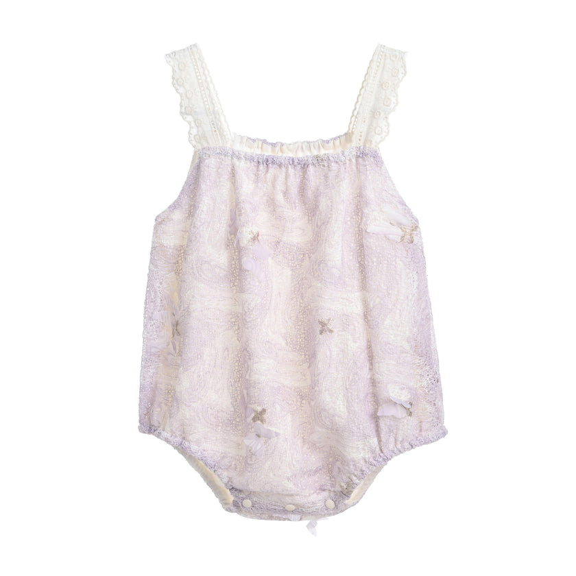 Purple Paisley Lace Romper