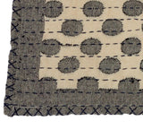 Artisan Hand Loomed Cotton Table Runner - Gray Dots - 18"x96" Arcadia Home
