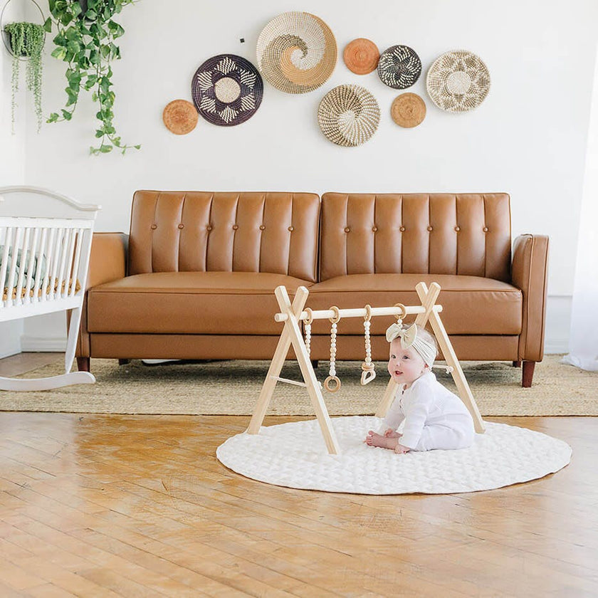 Linen Round Play Mat