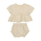 Girls Pleats-N-Tiers Top & Short Set