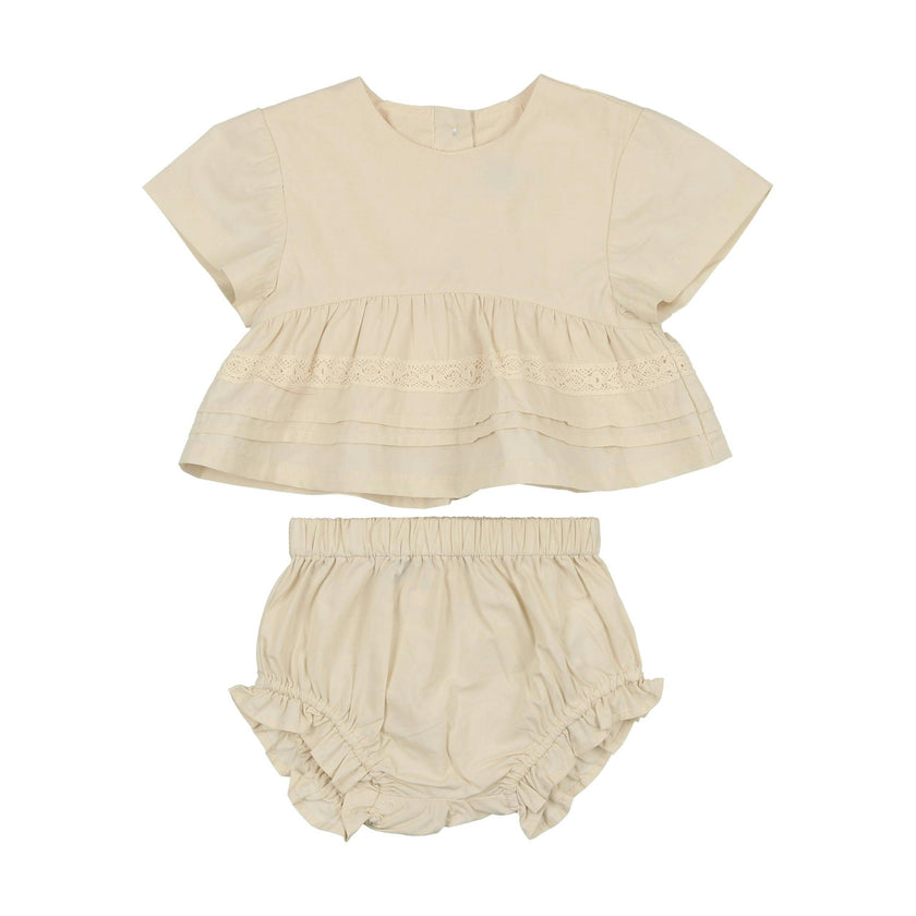 Girls Pleats-N-Tiers Top & Short Set