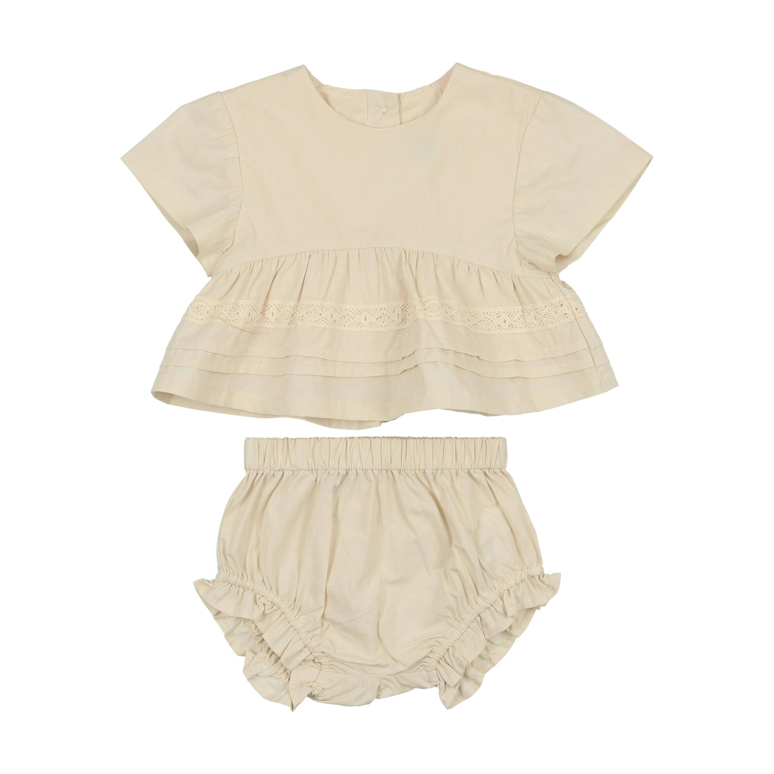 Girls Pleats-N-Tiers Top & Short Set