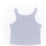 Girls Pointelle Tank in Cloud Blue