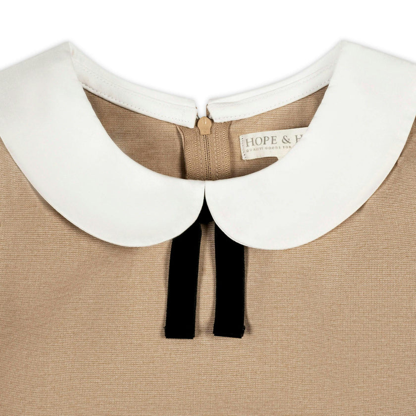 French Look Ponte Dress with Bow