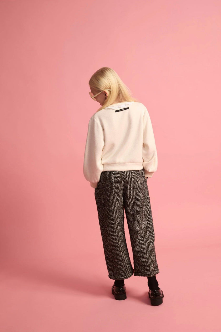 Knit Lace Cardigan Cream
