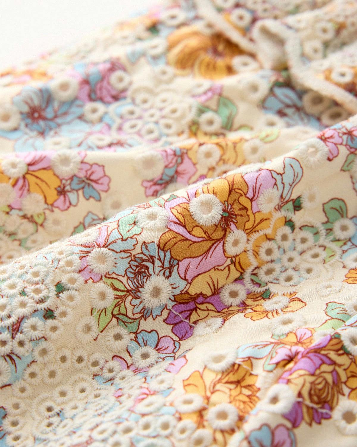 Posie Cotton Embroidered Romper (Baby)