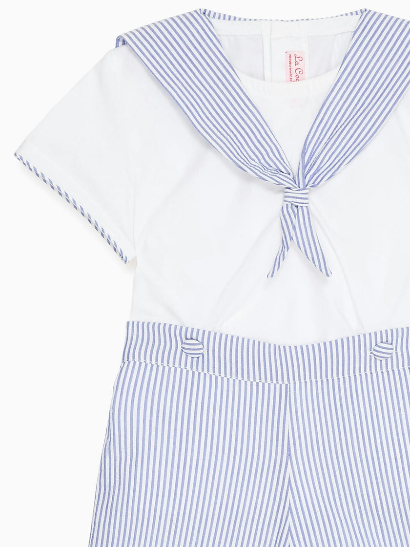 Dark Blue Stripe Antonio Baby Boy Set