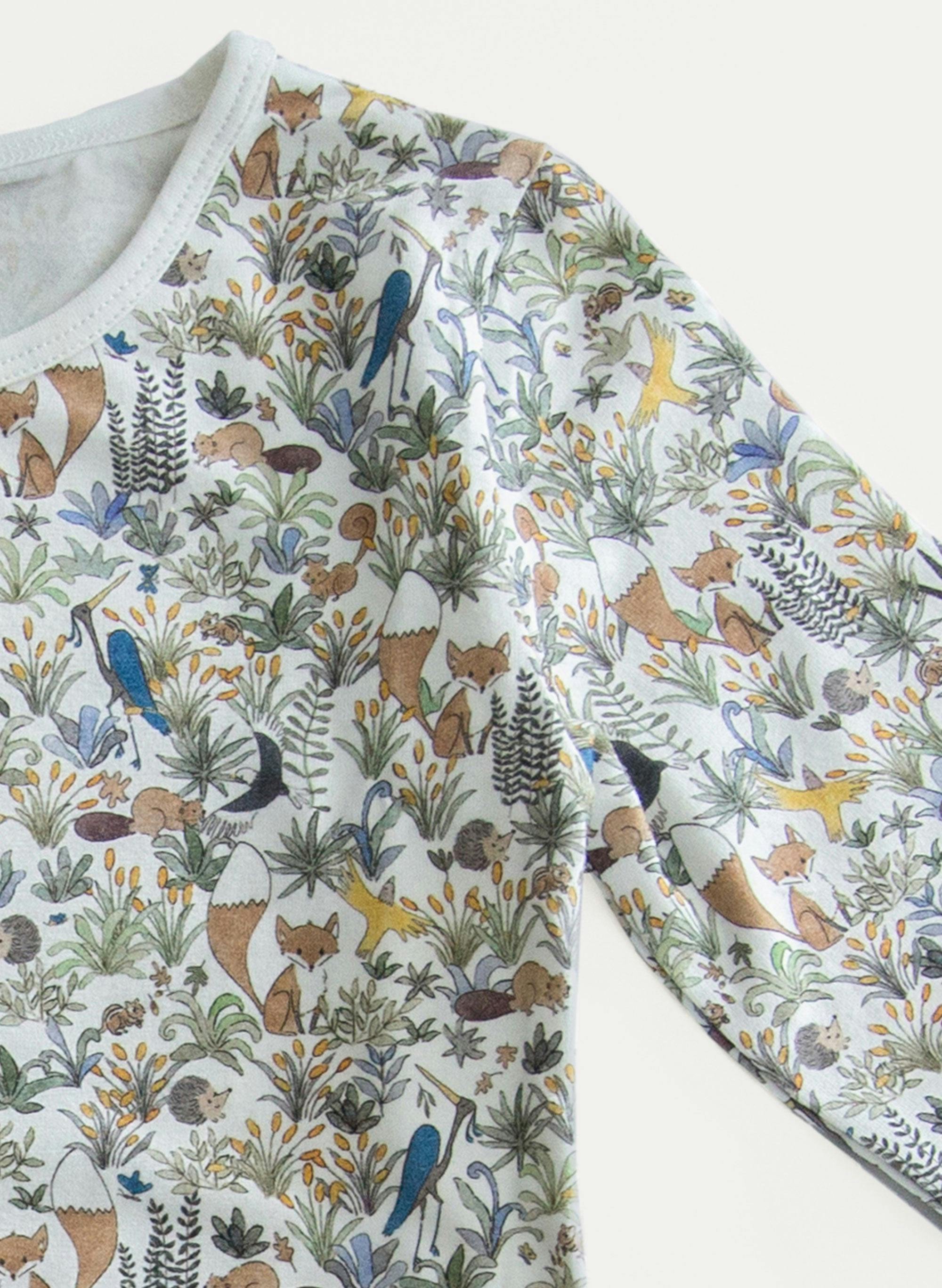 Children's Two Piece Organic Pajamas - Foxy Forest