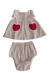 Amore Heart Dress Soft Pink