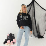 Glow In The Dark Silly Skelly Halloween Women's Sweatshirt