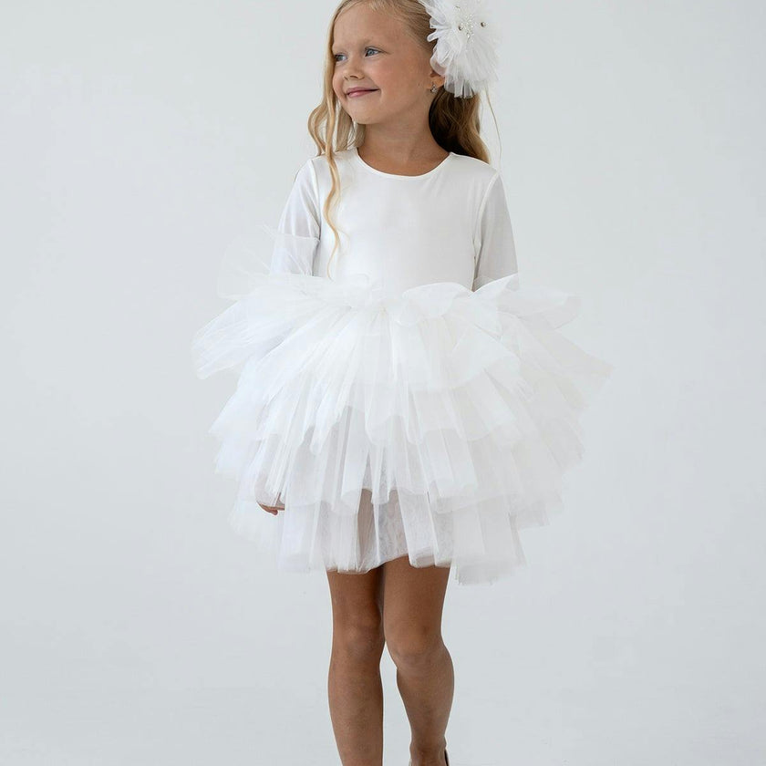 White Bloom Tutu Dress