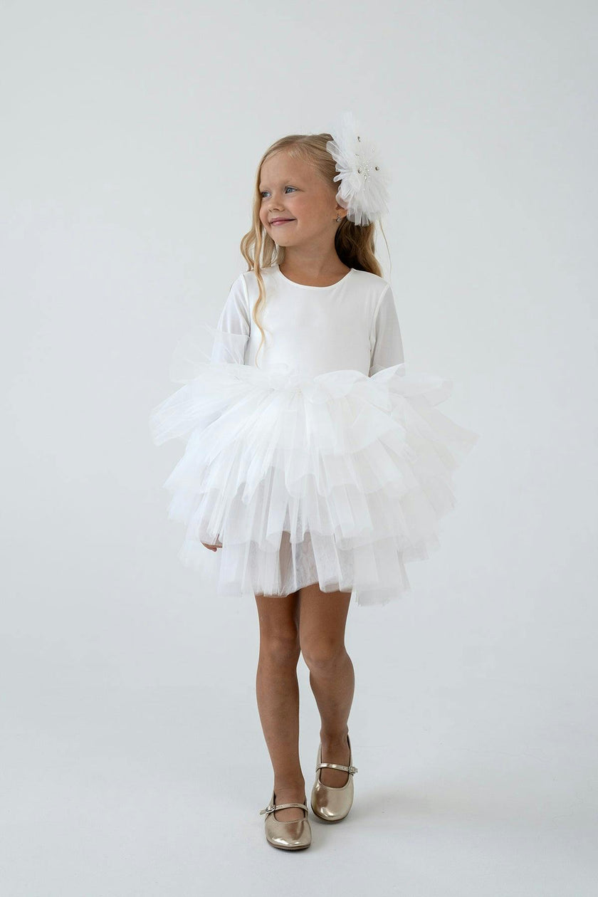 White Bloom Tutu Dress