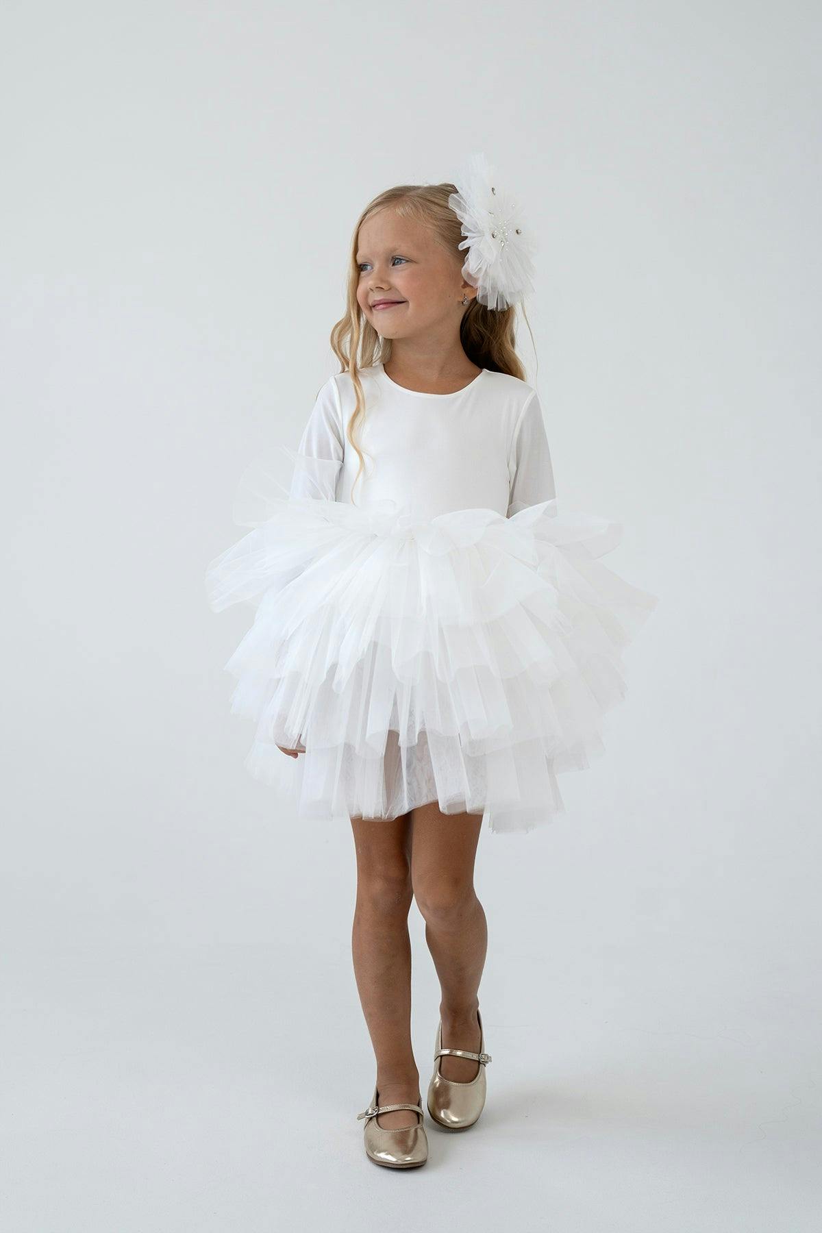 White Bloom Tutu Dress