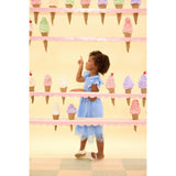 Mini Hattie Dress in Cornflower Blue Lace