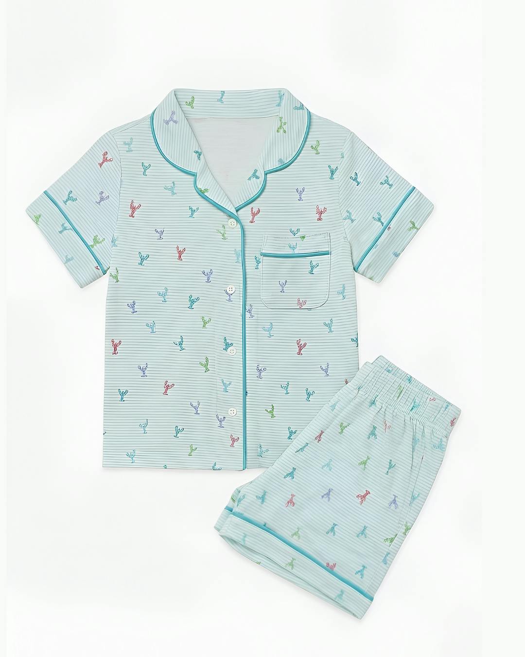 Multicolour Lobster Jersey Short Sleeve PJ Set