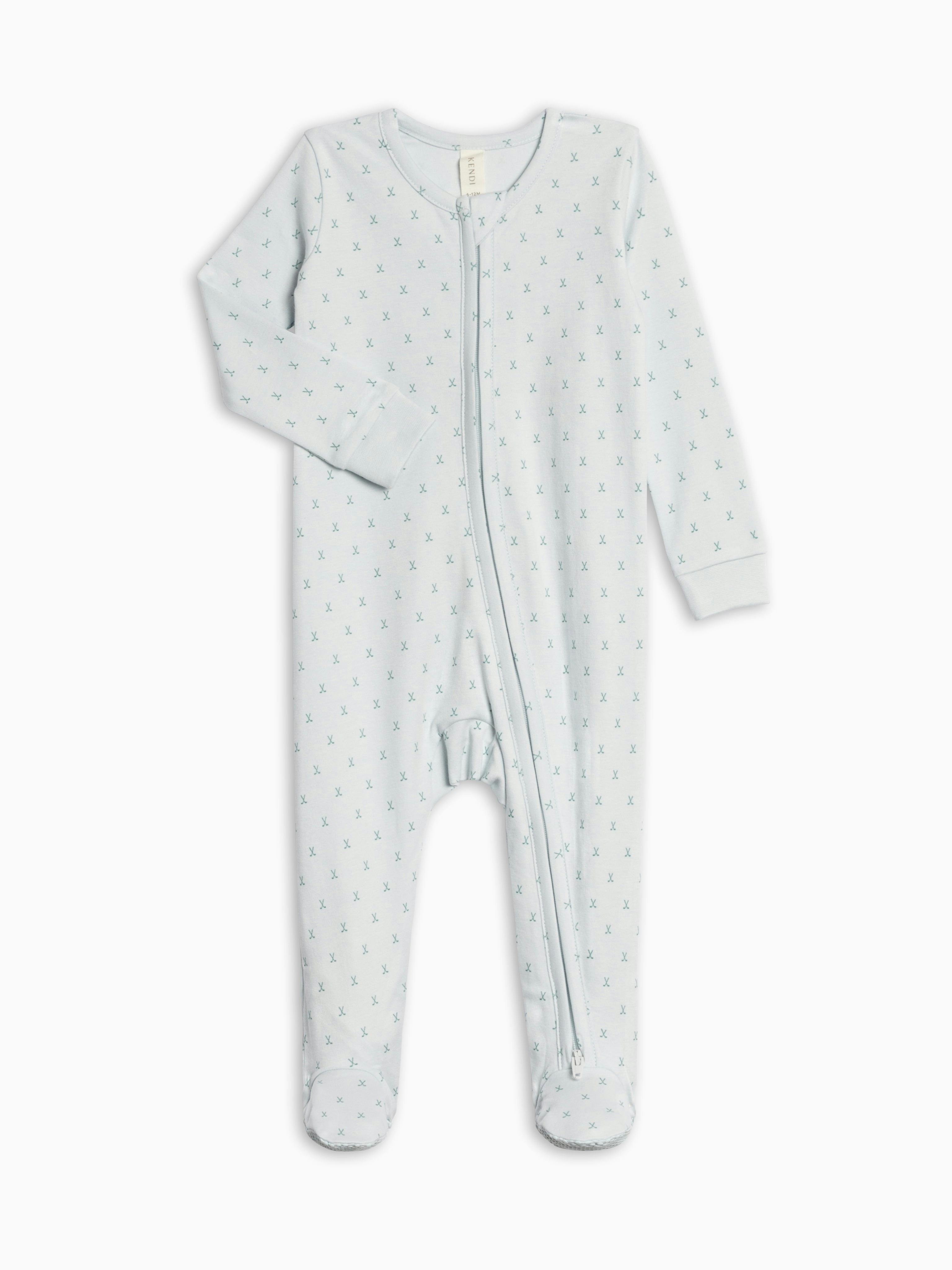 Peyton Zipper Sleeper - Tee Time / Powder + Laguna