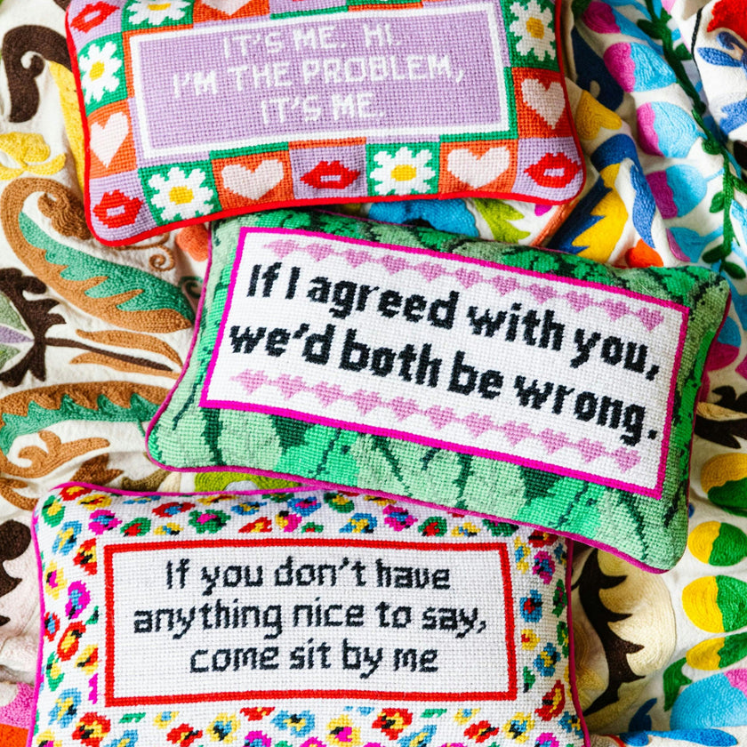 It's Me Needlepoint Pillow