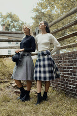 WOOL PLAID KILT SKIRT