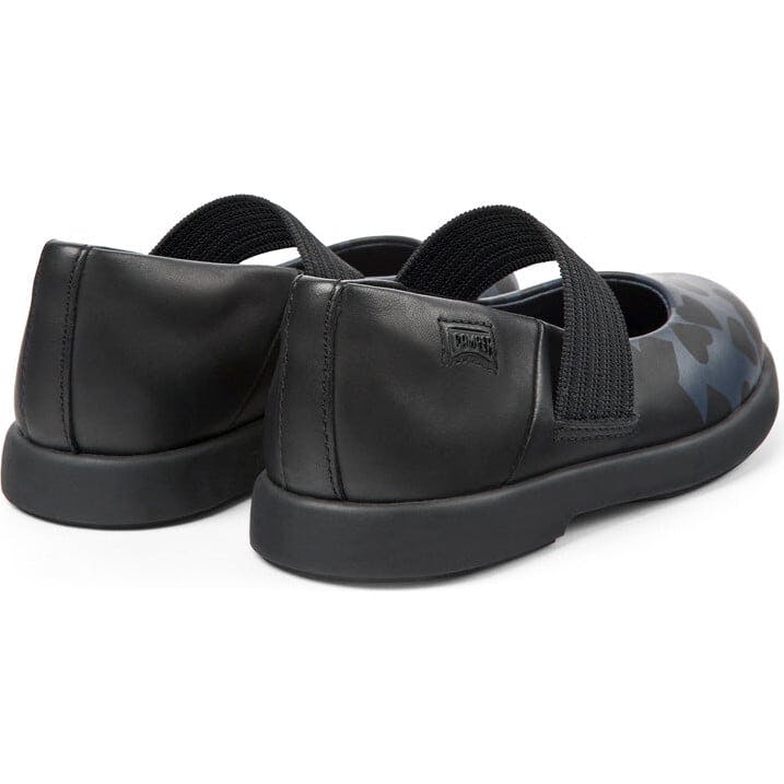 Duet Twins Leather Mary Jane Shoes, Black