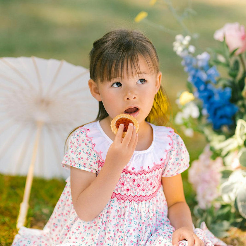 Isadora Pink Floral Empire Dress