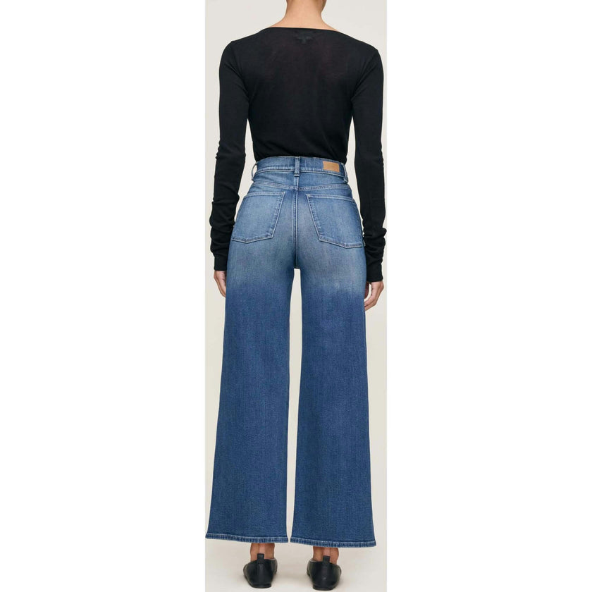 Hepburn Wide Leg High Rise Ankle Jeans Oceanside