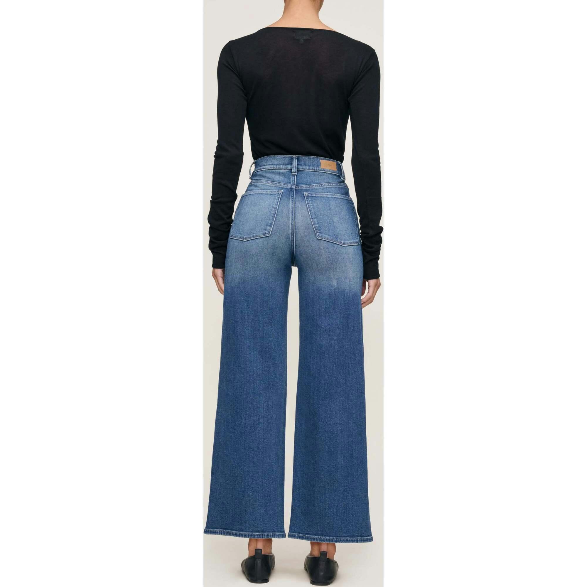 Hepburn Wide Leg High Rise Ankle Jeans Oceanside