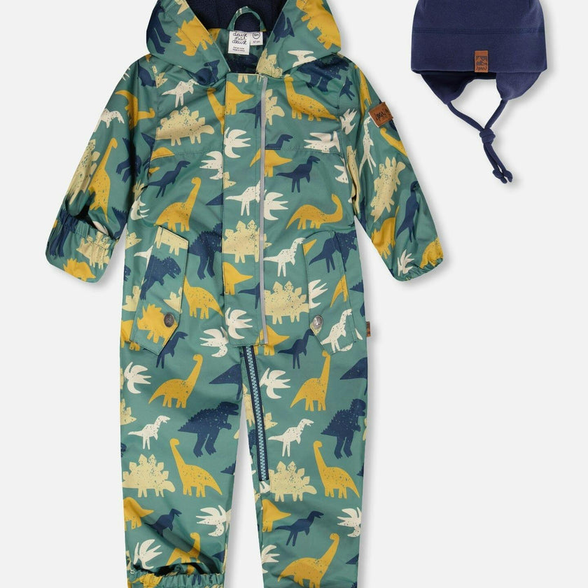 Baby Mid-Season One-Piece Outerwear With Hat