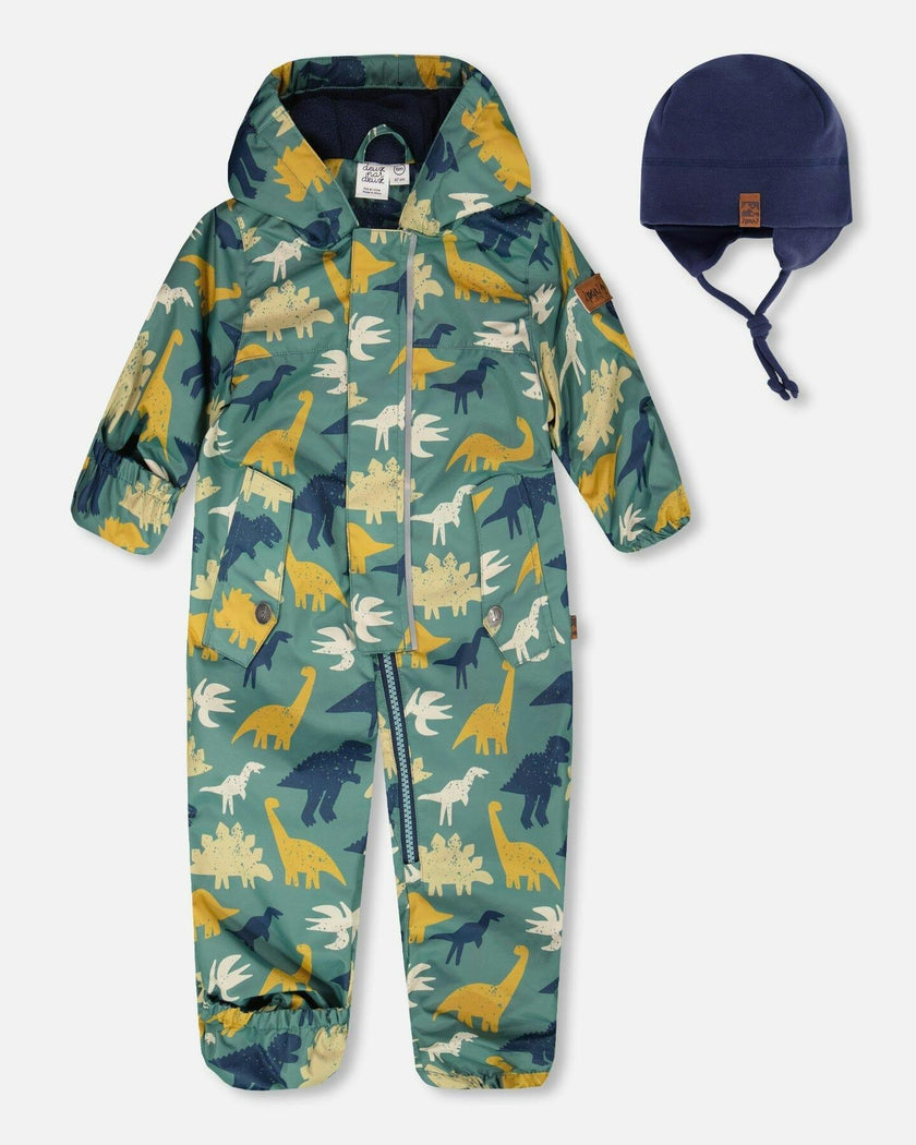 Baby Mid-Season One-Piece Outerwear With Hat