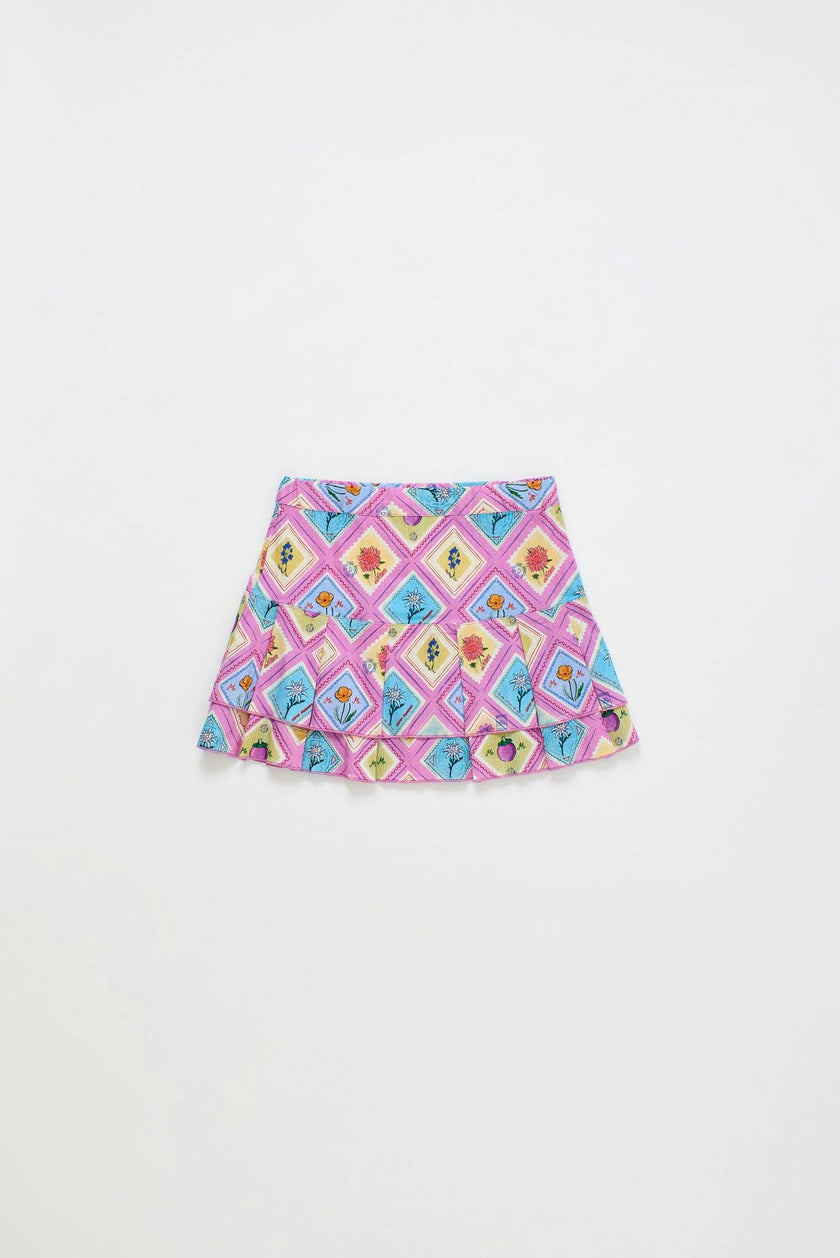 POSTCARD MINISKIRT LILAC