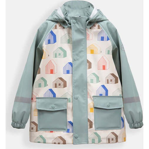 House Print Rain Hooded Jacket