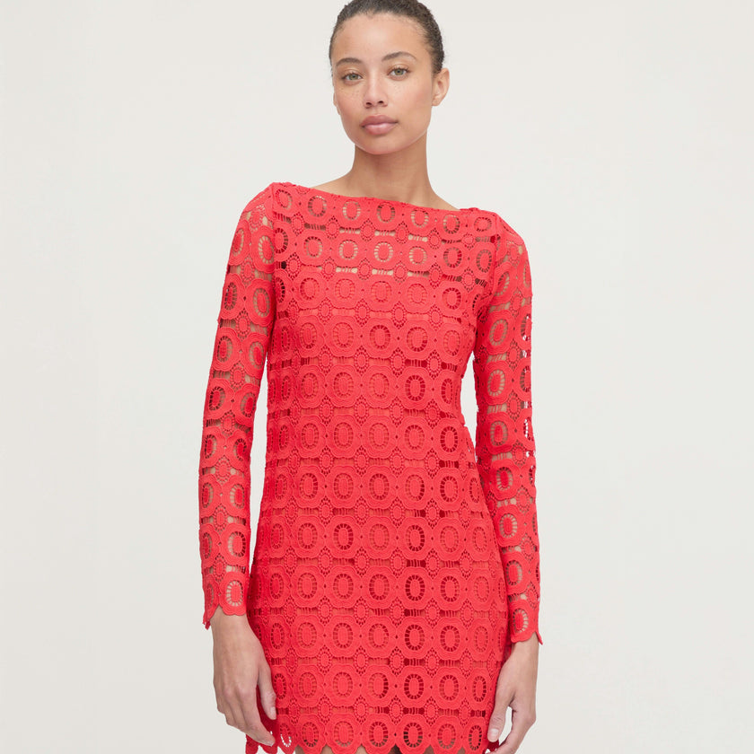 The Eliza Mini Dress - Poppy Lace