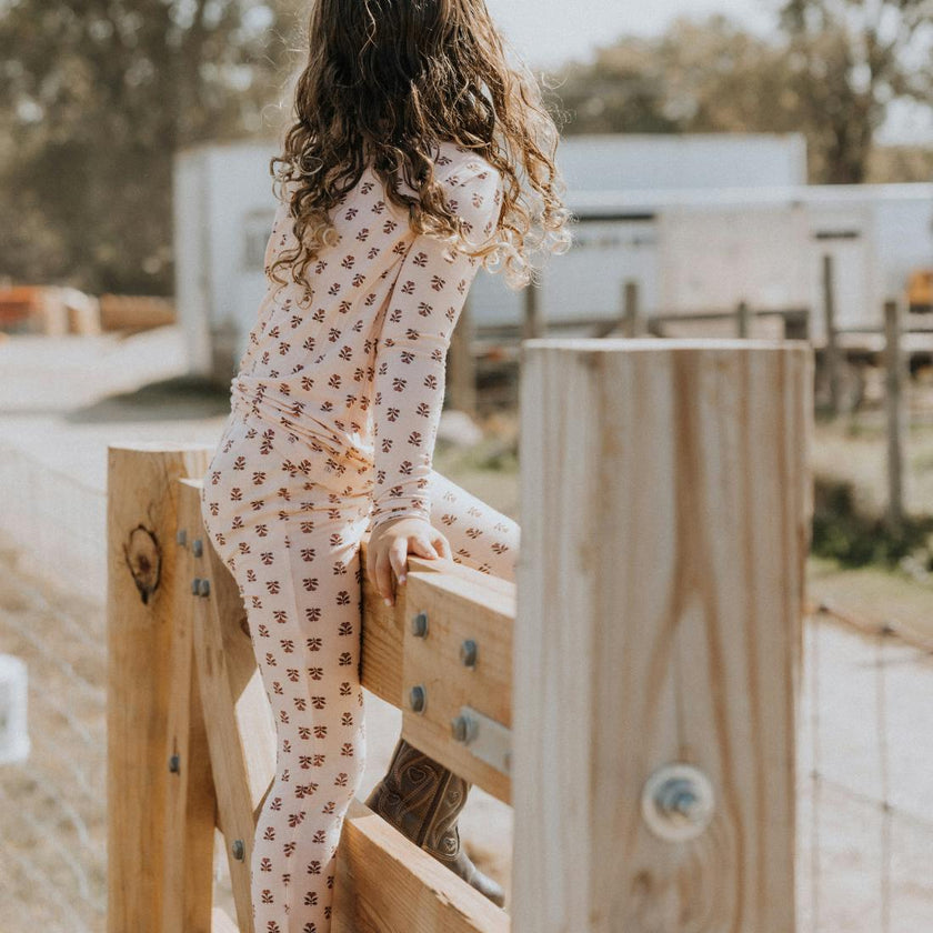 Modal Pajama Set in Wild Rose