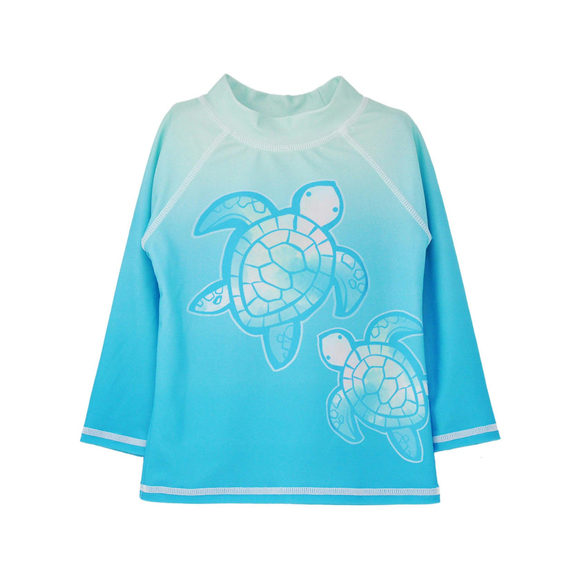 UPF 50+ Graphic Rash Guard Swim Top - G
