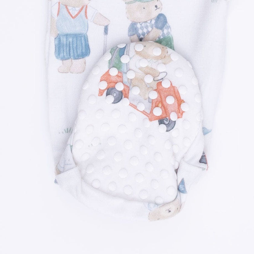 Golfing Teddy Bears - 2 Way Zipper Footie