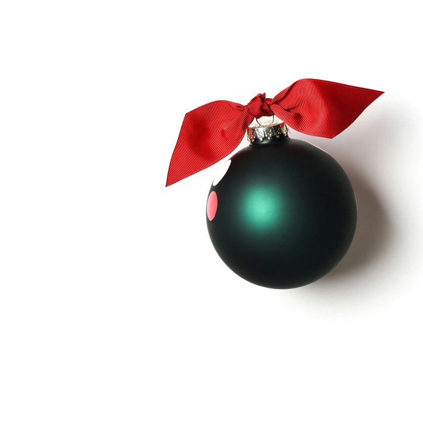 Ho Ho Ho Santa Glass Ornament