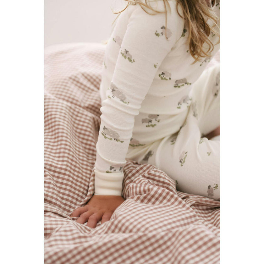 Ribbed Toddler Pajama - Baa Baa