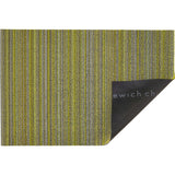 Skinny Stripe Shag Floor Mat, Green