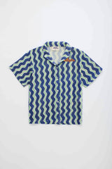 WAVY MESH SHIRT BLUE