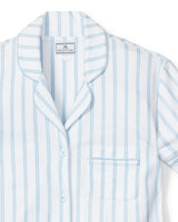 Women's Pima Pajama Short Set in Periwinkle Stripe