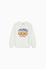 Smiley Sweatshirt Whisper White