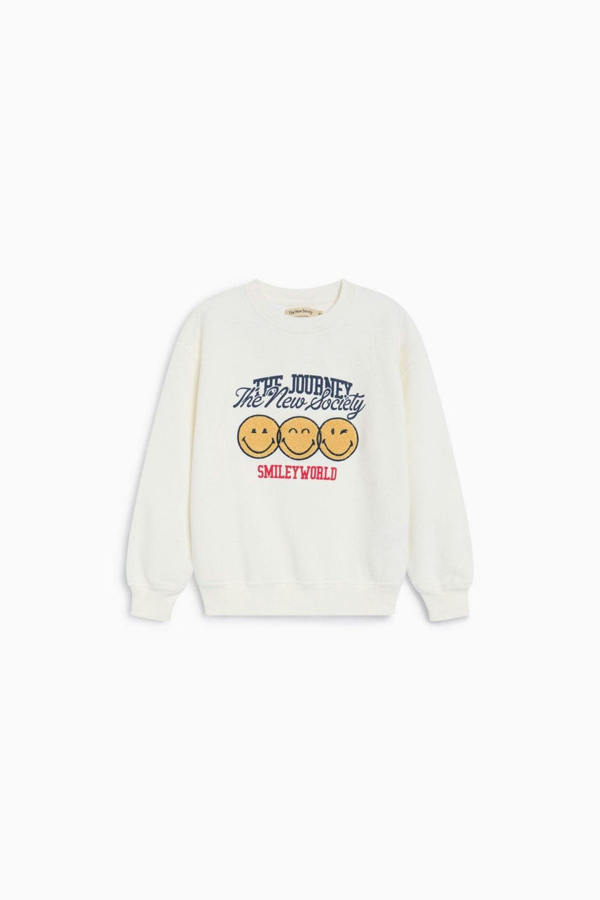 Smiley Sweatshirt Whisper White