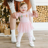 Blush Velvet Bow Tights