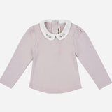 Camila White Collar Top