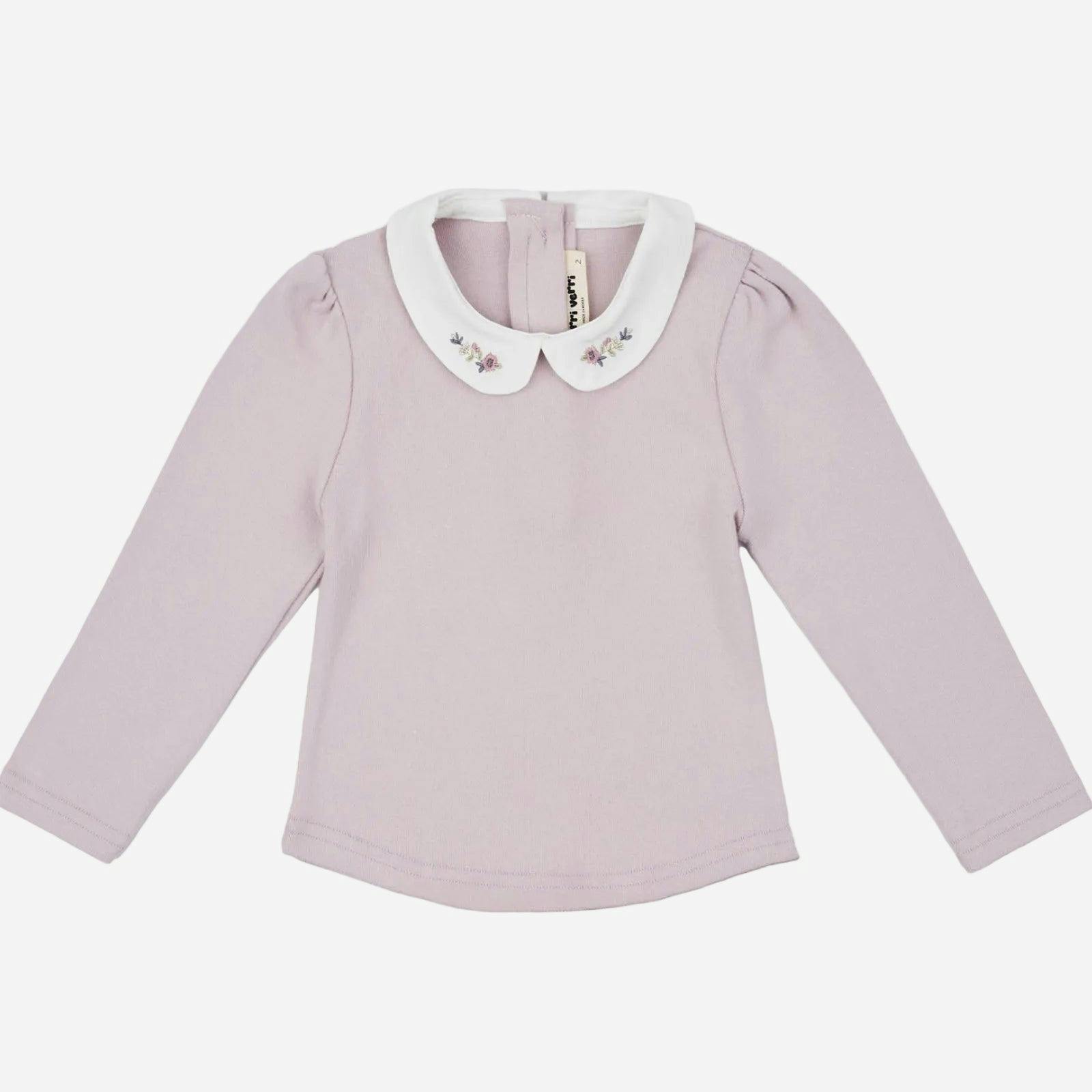 Camila White Collar Top