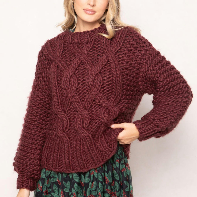 Erica Sweater in Raisin
