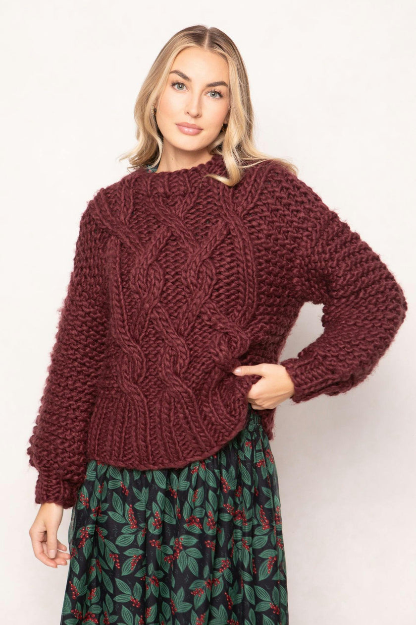 Erica Sweater in Raisin