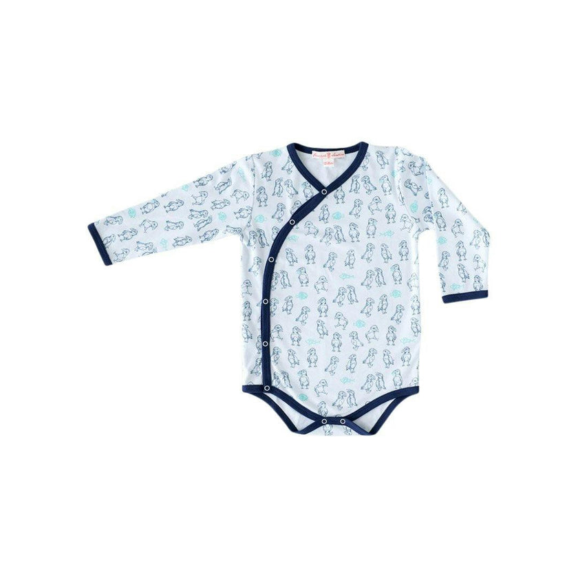 Puffin Print Kimono Onesie