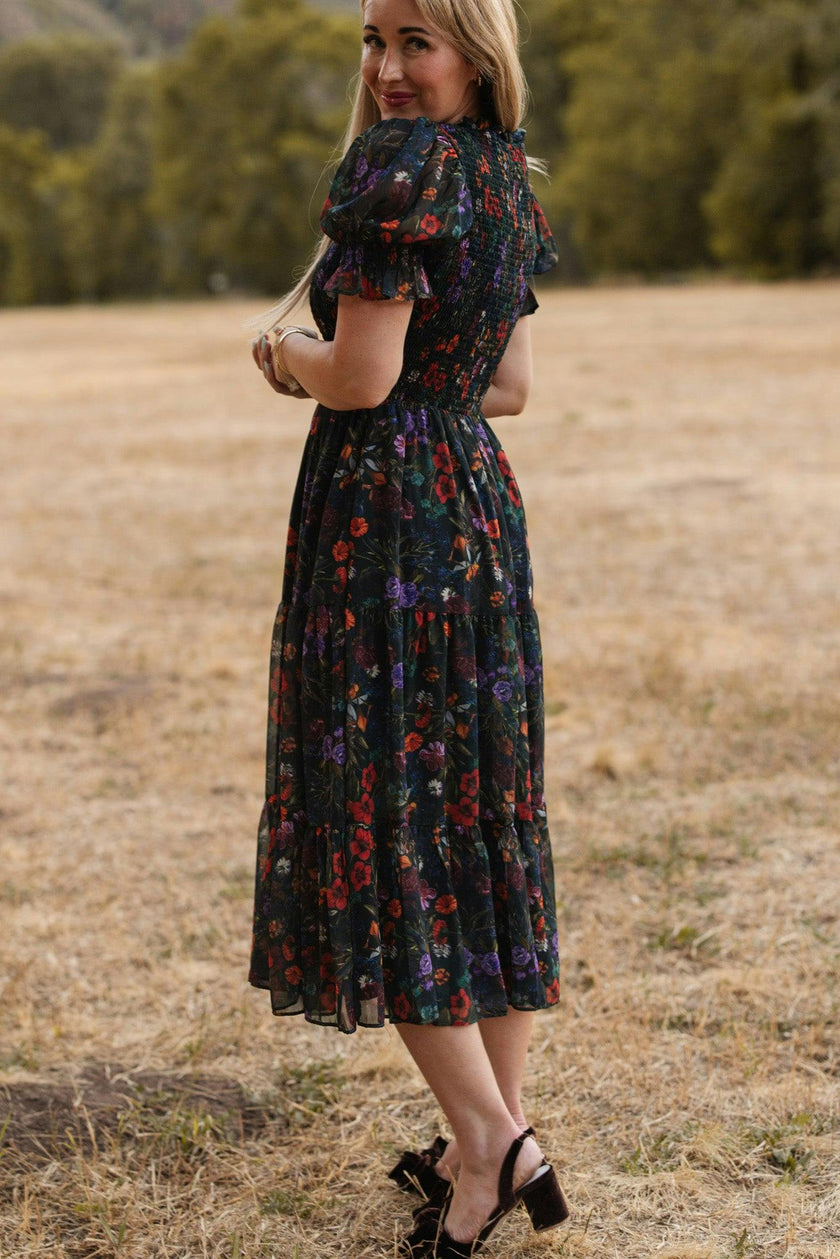 Cordelia Dress in Evergreen Vivid Meadow