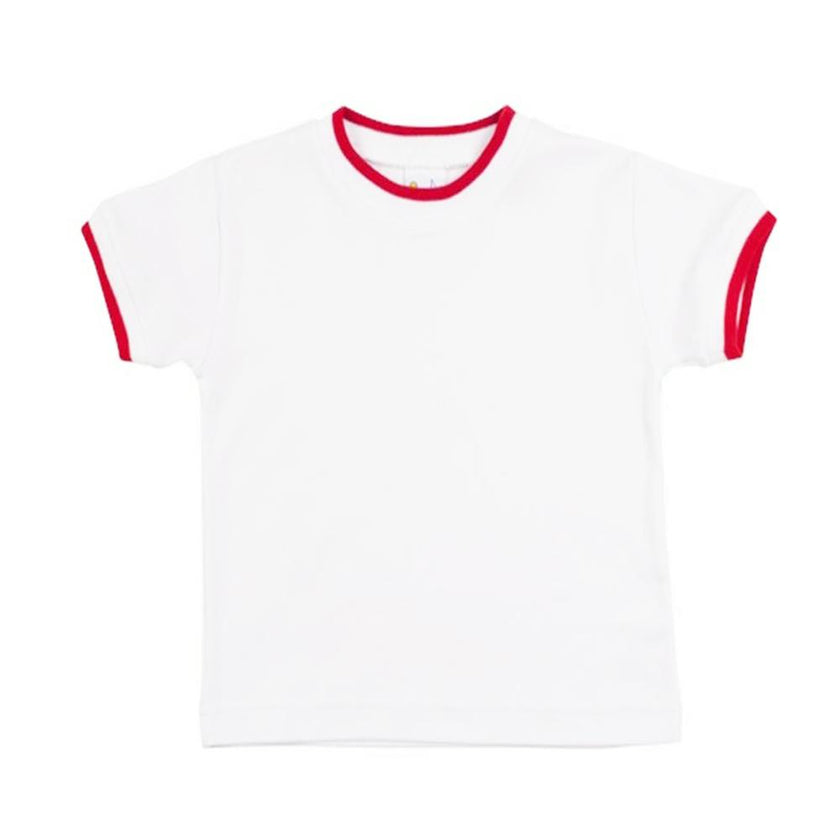 White T-Shirt With Tipping